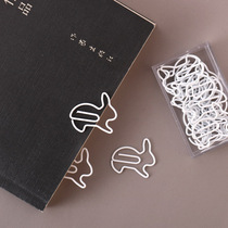 Little rabbit paperclip cute cartoon decoration paperclip large bookmarks office stationery student clip bookmarks