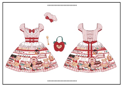 taobao agent Fruit genuine dress, 2023, Lolita style, Lolita OP, Lolita Jsk