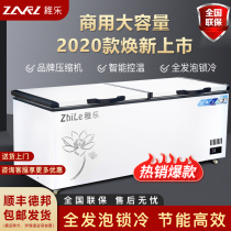 1088 Large Freezer Commercial Freezer Home Horizontal Large Capacity Refrigerated Freezer Double Warm Fridge Ice-cream Cabinet