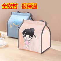 Insulated bag aluminum foil thickened student lunch bag Hand bag with rice handbag bag office worker lunch box bag tote bag