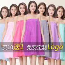 Bandeau bath skirt Chest-wrapped bathrobe Adult absorbent wearable bath towel Female beauty salon special guest customer clothes