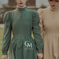 Cerfmia Hals mobile Castle stand collar French court style vintage photo dress bridesmaid dress