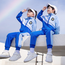 Blue kindergarten Garden clothes first and second grade primary school class clothes spring and autumn winter three sets teacher sports suit group purchase