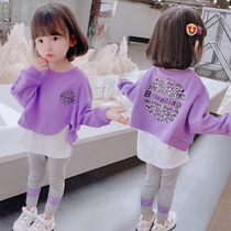 South Korea Net Red Girl autumn suit 2021 new children 1-3 years old foreign baby baby long sleeve shirt