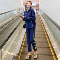 2021 autumn new aged clothes leisure sports suit foreign style Fashion Net red fried street temperament two-piece female