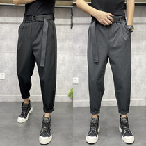 Autumn and winter plus velvet padded male Korean Harlan pants trend INS Joker loose small feet casual pants tide