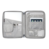 Bubm flat bag multi-function storage bag multi-layer layered data storage bag suitable for Apple 12 9 inch iPad 13 3 inch mac air pro laptop bag