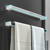  Towel rack punch-free bathroom bathroom suction cup rack bath towel rack Nordic simple creative single rod storage rod