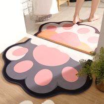 Water Absorbent Ground Mat Bathroom Slip Mat Home Cute Carpet Door Mat Entrance Door Toilet Doormat Toilet Floor Mat