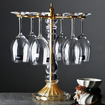 European luxury crystal glass red wine glass cup holder living room decoration household upside down champagne cup holder set