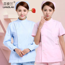 Nurse suit suit split small round neck stand neck winter long sleeve thick nurse suit nurse pants hat love posture orchid