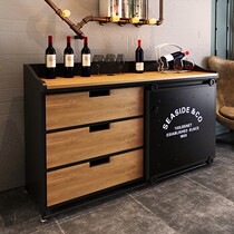 loft Industrial Wind dining side cabinet Restaurant Restaurant box tea cabinet by locker American retro iron dressing cabinet