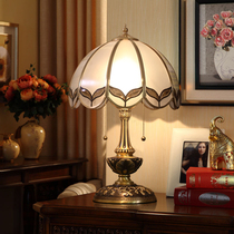 European luxury retro bedroom bedside lamp creative romantic wedding room warm copper study living room household copper table lamp
