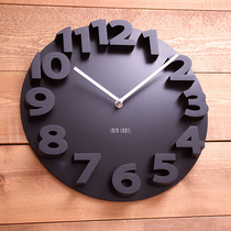 siton modern simple creative wall clock living room 3D three-dimensional personality clock mute hanging watch fashion Nordic home