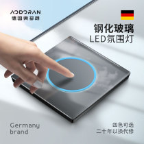 Odorang switch panel socket usb cover household 86 type Gray with led indicator retro Net red switch
