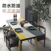 (Silicone table mat) tablecloth waterproof and oil-proof disposable pvc table mat anti-hot leather rectangular coffee table mat