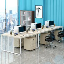 Office desk and chair combination Staff office desk Double position Computer desk Work station Simple and modern 2 4 6 people