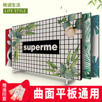 TV dust cover LCD hanging 55 inch 50 curved surface 65 European cover towel modern fabric wall TV set