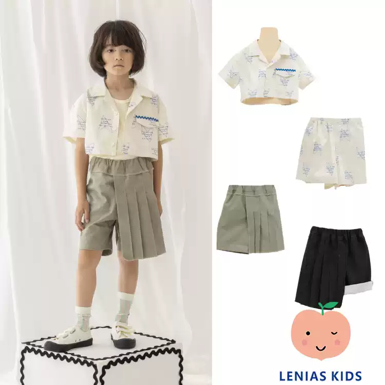 Lenias LN家 日本folk made25SS春夏 衬衫+不规则五分裤