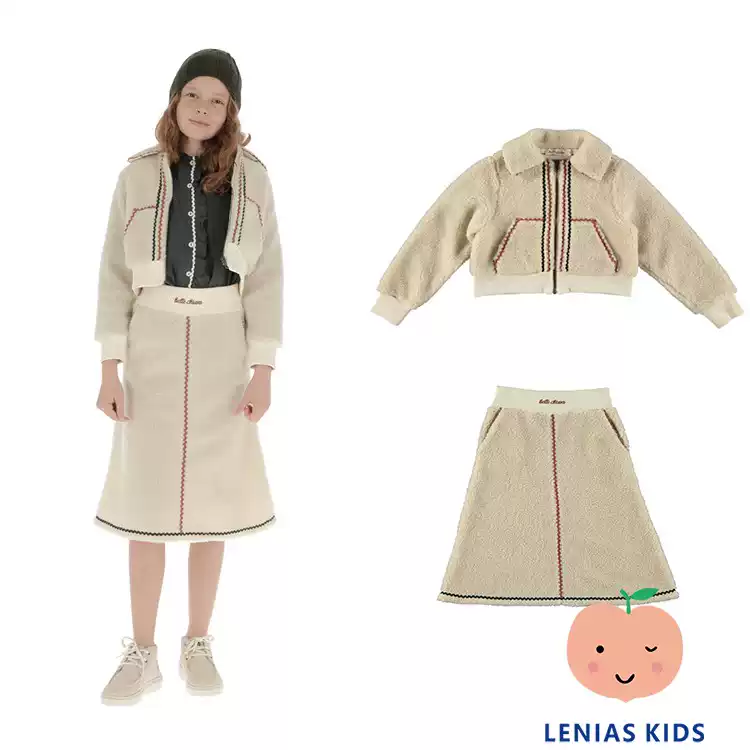 Lenias LN家Belle chiara23AW秋冬 羊羔绒外套 半裙套装
