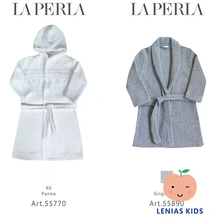 lenias LN家 LA PERLA 21AW秋冬 儿童柔软宽松冬款浴袍