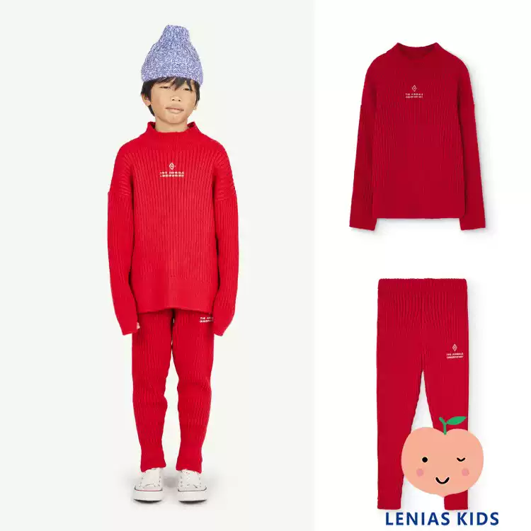 Lenias LN家 西班牙 TAO24AW秋冬 红色柔软毛衣针织套装