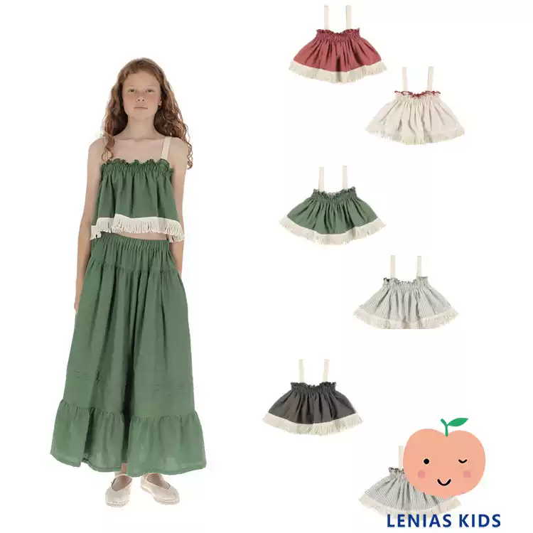 Lenias LN家Belle chiara24SS春夏 双面条纹吊带上衣