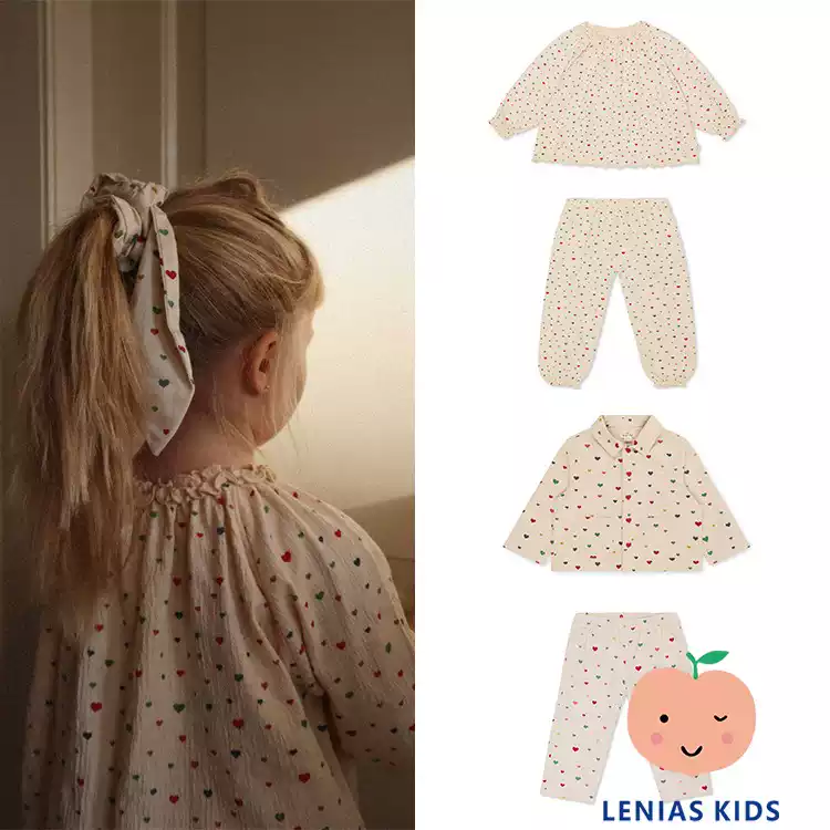 Lenias LN家Konges23SS春夏 儿童时尚潮款爱心夹克外套