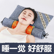 Cervical Spine Pillow Repair Sleeping Special Buckwheat Care Neck Pillow Surge Vertebral Chinese Medicine Recommended Cylindrical Aigrass Assisted Sleep Household