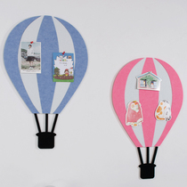 Photo Wall non-punching ins Wind hot air balloon self-sticking Net red creative room decoration wall panel personality wishing wall