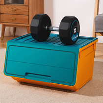 Front open clamshell Childrens toy storage box Plastic household snacks Clothes Book storage box Finishing cabinet