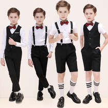 Flower girl dress Male child piano performance suit Boy host performance Boy small suit British wedding suit