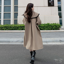 Fataway retro Hebbon breeder dolls collar style jacket female spring autumn season Korean version loose with little sub Yingren wind coat