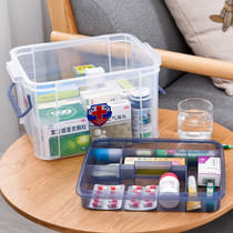 Large household medicine box delivery medicine medicine multi-layer emergency storage box thickened plastic household medicine box