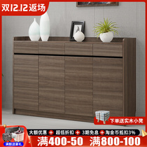 Walnut shoe cabinet Nordic modern porch cabinet multifunctional storage cabinet living room home door large capacity locker
