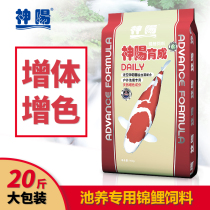 Koi feed 10kg Shenyang bred to increase color and body particles fish food ornamental fish feed fish food koi staple food