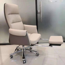 Comfortable sedentary boss chair lunch break swivel chair ergonomic reclining office chair home leather lift computer chair