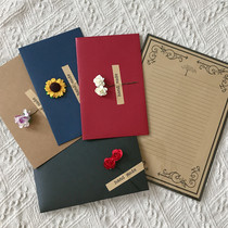 Retro literary envelope letter paper set confession love letter bag Valentines Day letter birthday gift graduation