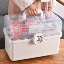 Home-packed large-capacity medicine box Home Medical First Aid Kit emergency storage box small drug storage box