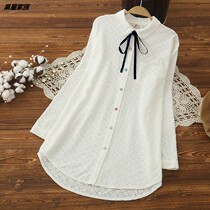 Pregnant womens spring clothing healthy beating base shirt sweet and beautiful lacing color buckle turning over long sleeves for long term blouses spring