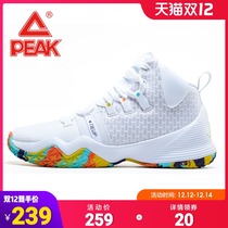Peak basketball shoes mens shoes 2021 summer new high-top trend breathable sports shoes wear-resistant shock shoes men