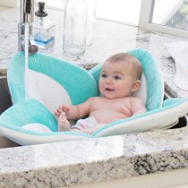 INS Nordic baby petal bath mat baby tub cushion foldable newborn bathing backrest artifact