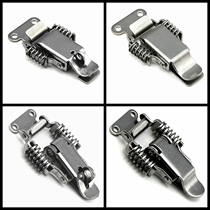 304 stainless steel double spring buckle 90 degree plane fixed box buckle toolbox heavy lock multifunctional buckle