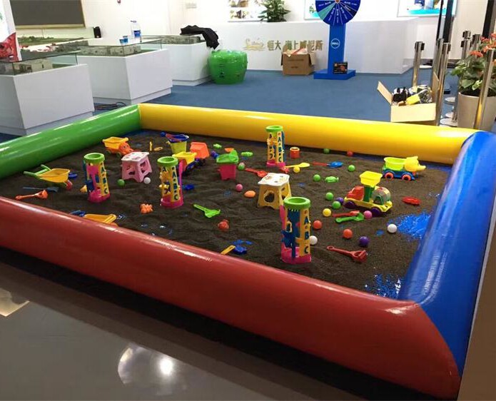 儿童充气沙池套装组合玩具池大型加厚决明子沙滩池广场摆摊水池