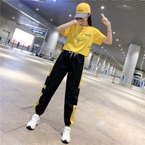 Summer Clothing 2022 New Students Sports Wind Tooling Suit Ladies Ins Tide Cards Fashion Trends Leisure Two Sets