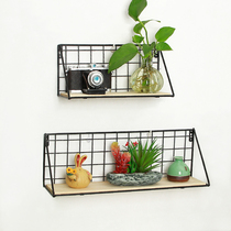 Japanese Nordic ins Simple creative European wall rack single-character shelf home wall decoration wall decoration