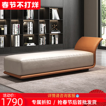 Modern minimalist bedroom bed bed bed bed study simple home shoes stool home door leather bench
