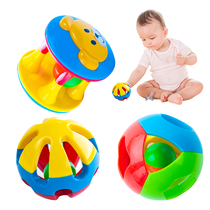 Baby hand catching ball rattling perception multicolored sensory ball Early education toy 1 year old baby 0-6 months old and above hole ball
