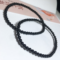Chicheng spar natural black tourmaline anklet men's and women's single-circle simple student couple jewelry tourmaline