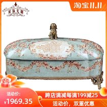 European creative ceramic storage tank bedroom retro jewelry box storage box ornaments American living room coffee table candy jar